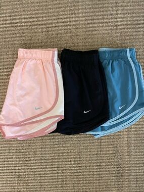 Nike Tempo Running Shorts Bundle 3 Pair Pink Blue Black Women’s Small